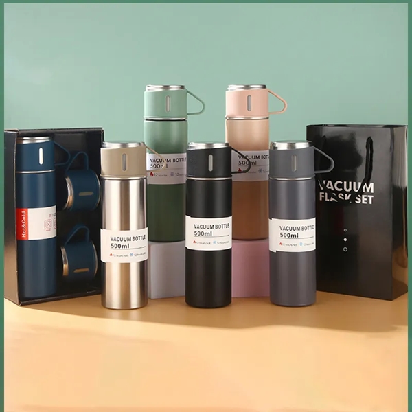 Stainless Steel Insulated Tumbler Set with 3 Cups - Stainless Steel Insulated Tumbler Set with 3 Cups - Image 1 of 6