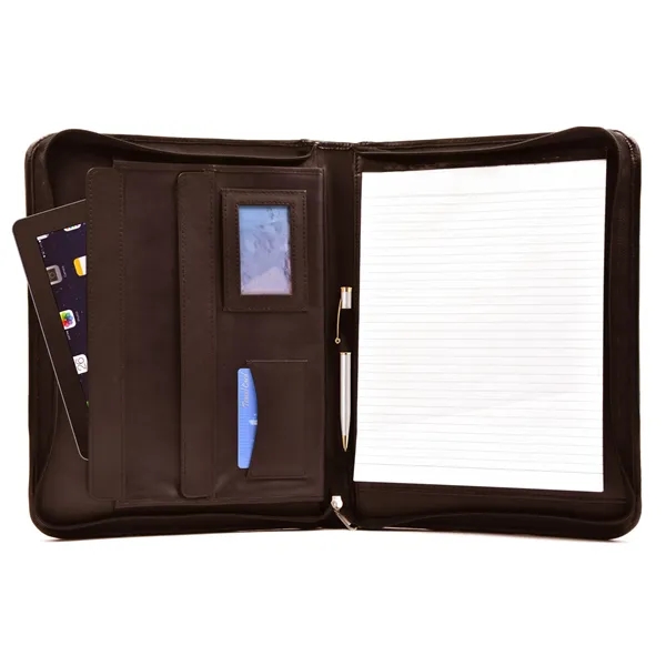 Zippered Portfolio. Inside gusseted pocket. - Zippered Portfolio. Inside gusseted pocket. - Image 2 of 2