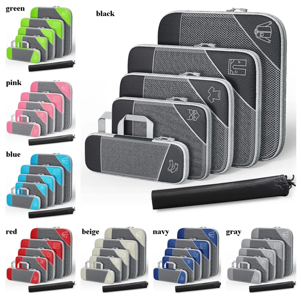 6 set  Compression Packing Cubes for Suitcases - 6 set  Compression Packing Cubes for Suitcases - Image 1 of 4