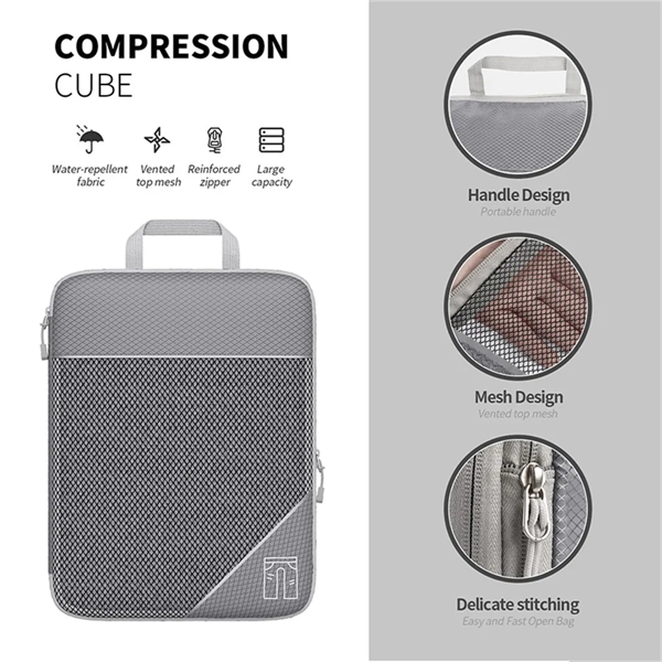 6 set  Compression Packing Cubes for Suitcases - 6 set  Compression Packing Cubes for Suitcases - Image 3 of 4
