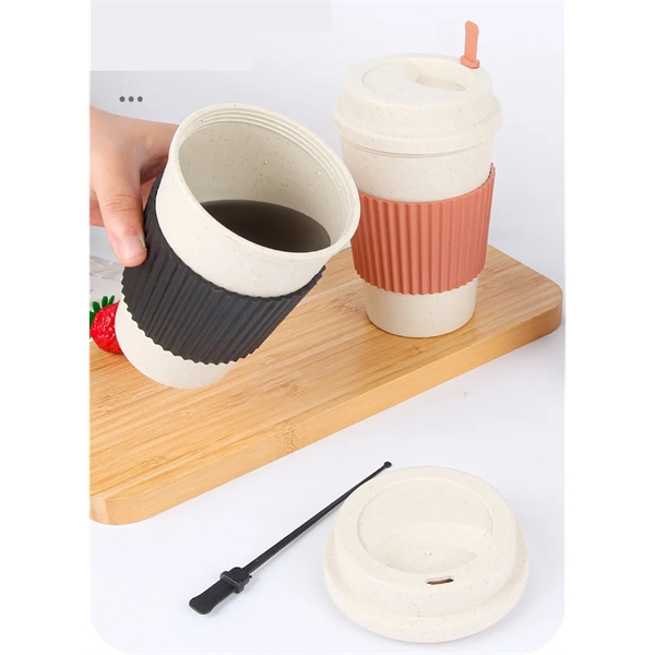 ECO  Friendly Wheat Straw Fiber Coffee Cup - ECO  Friendly Wheat Straw Fiber Coffee Cup - Image 5 of 5