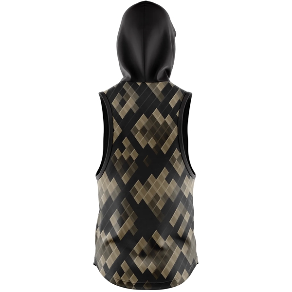 Unisex and Kids' Full Sublimation Sleeveless Hooded T-Shirt - Unisex and Kids' Full Sublimation Sleeveless Hooded T-Shirt - Image 1 of 1