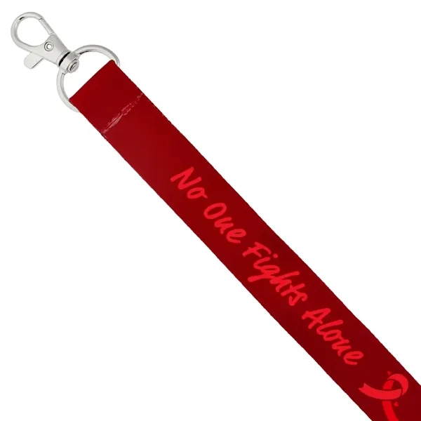 Red Awareness Ribbon Lanyard - Red Awareness Ribbon Lanyard - Image 2 of 3