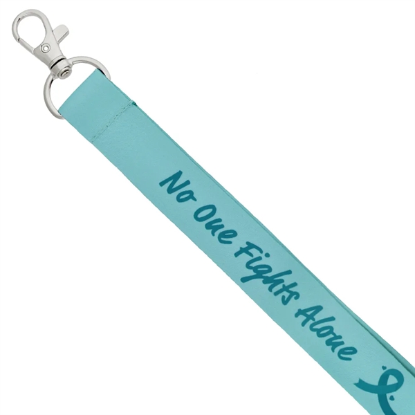 Teal Awareness Ribbon Lanyard - Teal Awareness Ribbon Lanyard - Image 1 of 3