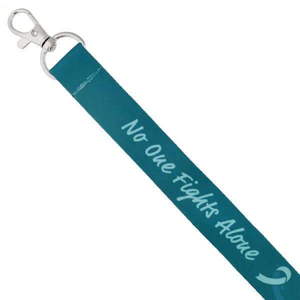 Teal Awareness Ribbon Lanyard - Teal Awareness Ribbon Lanyard - Image 2 of 3