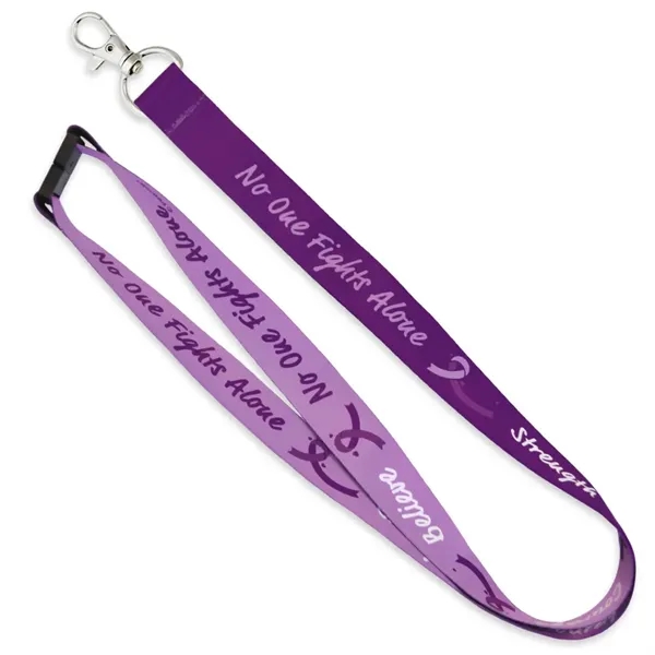 Purple Awareness Ribbon Lanyard - Purple Awareness Ribbon Lanyard - Image 0 of 3