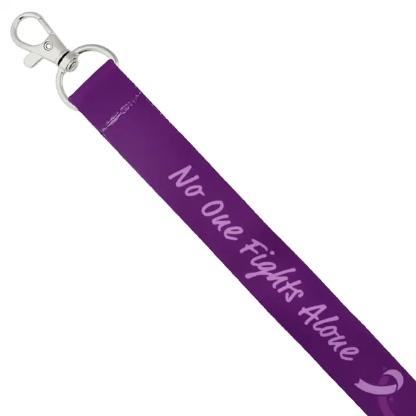 Purple Awareness Ribbon Lanyard - Purple Awareness Ribbon Lanyard - Image 1 of 3