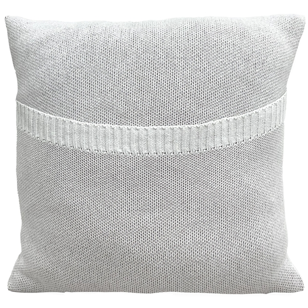 16" x 16" Long Staple Acrylic Logo Knit Pillow Cover - 16" x 16" Long Staple Acrylic Logo Knit Pillow Cover - Image 3 of 3