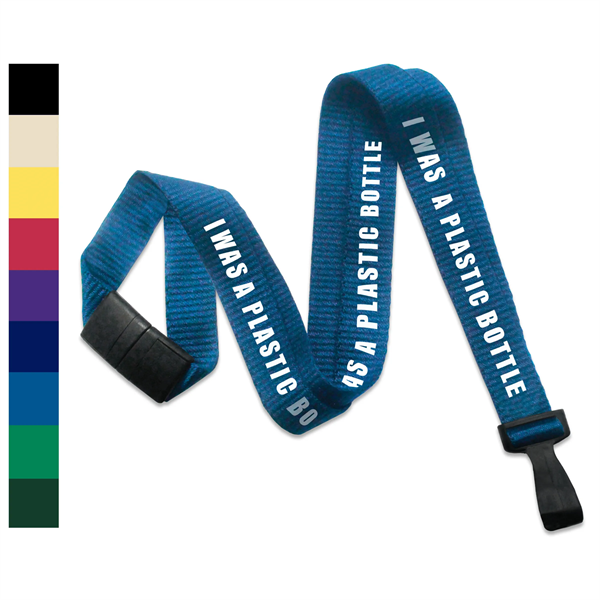 5/8" Custom Silkscreen 100% Recycled P.E.T. Lanyards - 5/8" Custom Silkscreen 100% Recycled P.E.T. Lanyards - Image 0 of 14