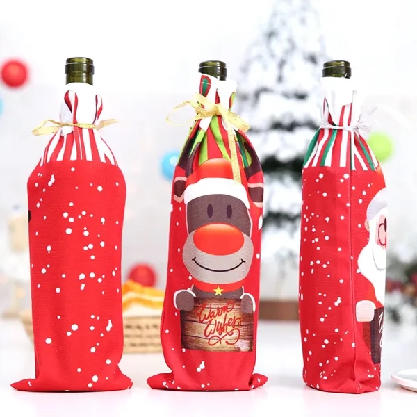 12 5/8 " Christmas Wine Bottle Covers - 12 5/8 " Christmas Wine Bottle Covers - Image 2 of 3