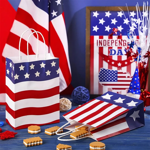 8 5/8 " Patriotic Gift Bag With Handle - 8 5/8 " Patriotic Gift Bag With Handle - Image 2 of 3