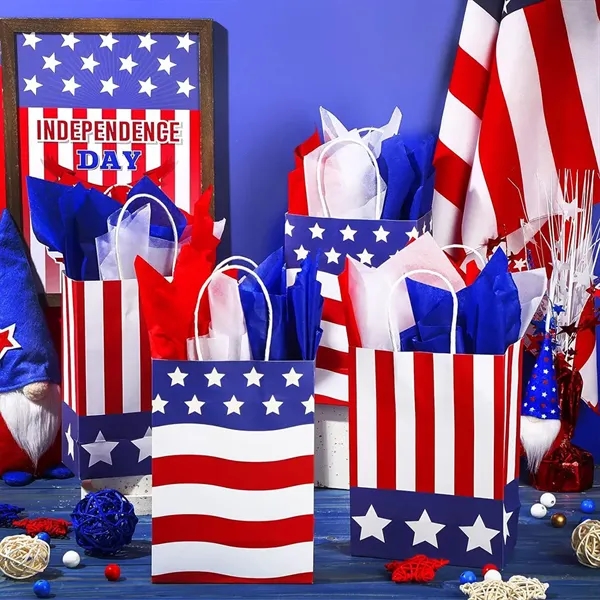 8 5/8 " Patriotic Gift Bag With Handle - 8 5/8 " Patriotic Gift Bag With Handle - Image 3 of 3