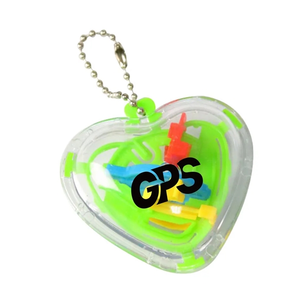 2 3/8 " Heart Shape Keychain With 3D Puzzle Toy - 2 3/8 " Heart Shape Keychain With 3D Puzzle Toy - Image 3 of 4
