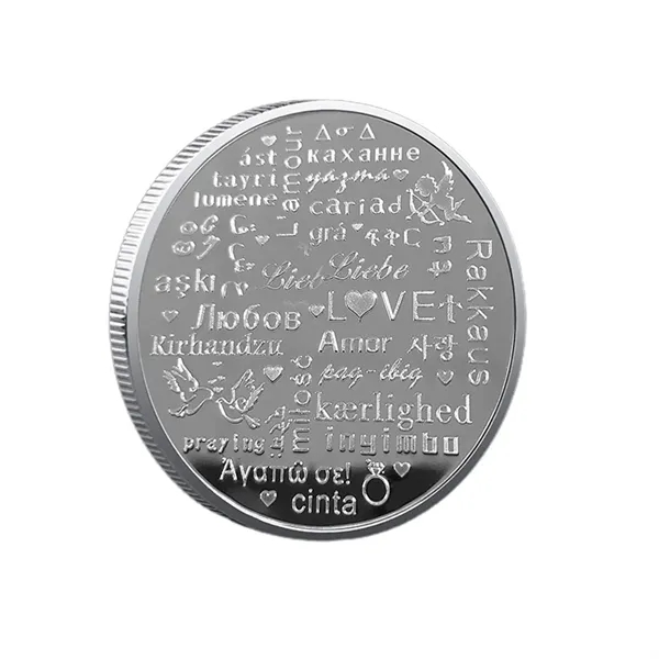 1 5/8 " Valentine's Day Commemorative Iron Coins - 1 5/8 " Valentine's Day Commemorative Iron Coins - Image 1 of 2