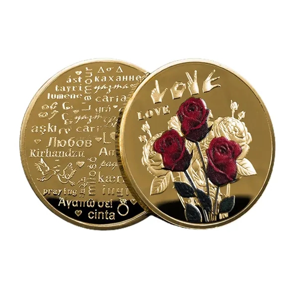 1 5/8 " Valentine's Day Commemorative Iron Coins - 1 5/8 " Valentine's Day Commemorative Iron Coins - Image 2 of 2