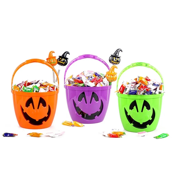 8 1/4 " Halloween Glowing Bucket - 8 1/4 " Halloween Glowing Bucket - Image 0 of 2