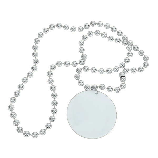 2 1/2" Plastic Medallion Bead Necklace - 2 1/2" Plastic Medallion Bead Necklace - Image 4 of 8