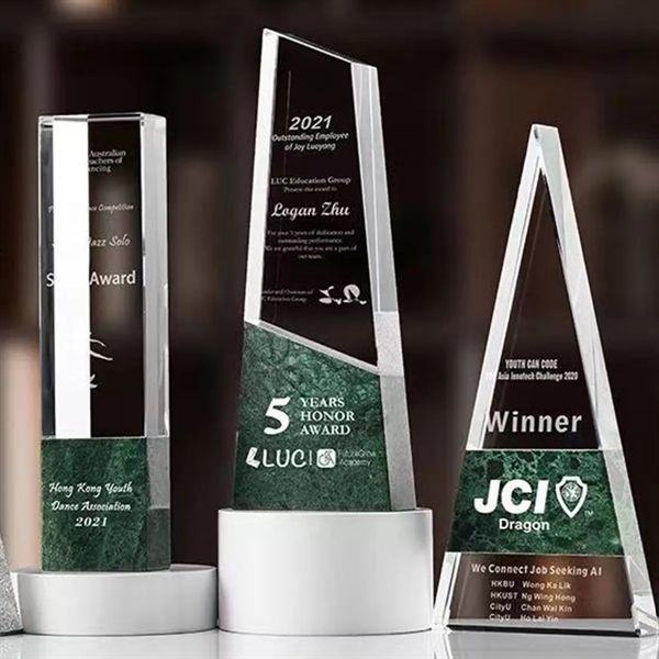 Customized Crystal Glass Trophy - Customized Crystal Glass Trophy - Image 1 of 2