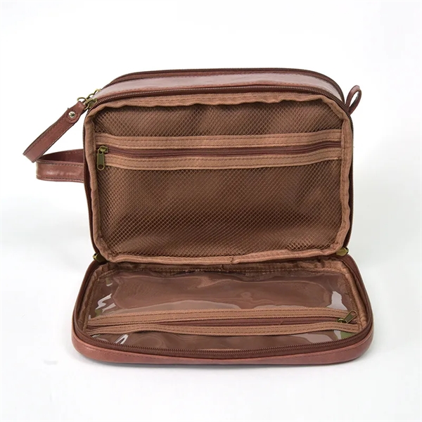 PU Leather Makeup Travel Bag - PU Leather Makeup Travel Bag - Image 3 of 5