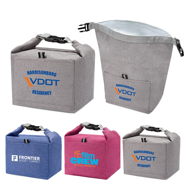 Insulated Lunch Cooler Bag w/ Exterior Pocket & Air Tight Se - Insulated Lunch Cooler Bag w/ Exterior Pocket & Air Tight Se - Image 0 of 7
