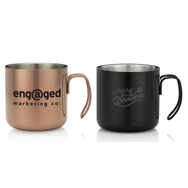 14oz. Travel Stainless Vacuum Insulated Coffee Mug w/ handle - 14oz. Travel Stainless Vacuum Insulated Coffee Mug w/ handle - Image 1 of 5