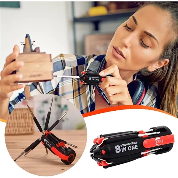 Multi Screwdriver Hand Tool With Worklight And Flashlight - Multi Screwdriver Hand Tool With Worklight And Flashlight - Image 0 of 6