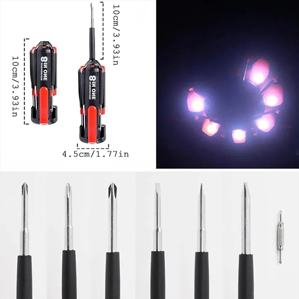 Multi Screwdriver Hand Tool With Worklight And Flashlight - Multi Screwdriver Hand Tool With Worklight And Flashlight - Image 4 of 6