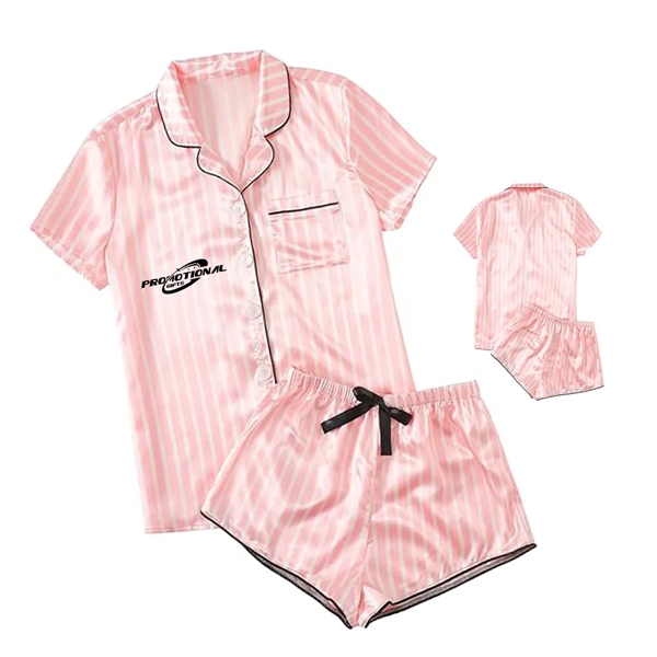 Women's Sleepwear Shirt and Shorts Pajama Set - Women's Sleepwear Shirt and Shorts Pajama Set - Image 0 of 1