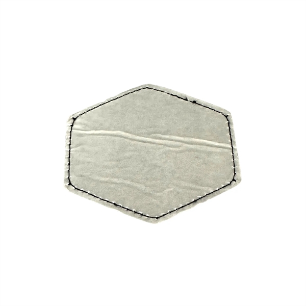 Hexagon Shape Leatherette Patch - Hexagon Shape Leatherette Patch - Image 3 of 3