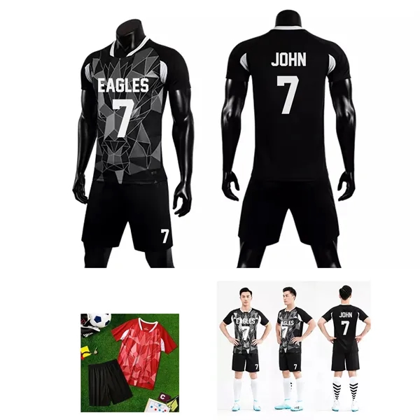 Treble Personalized Soccer Uniform - Jersey and Shorts Set - Treble Personalized Soccer Uniform - Jersey and Shorts Set - Image 1 of 5