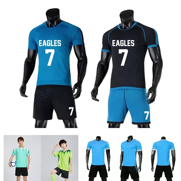 Reversible Personalized Soccer Uniform - Jersey/Shorts Set - Reversible Personalized Soccer Uniform - Jersey/Shorts Set - Image 1 of 4