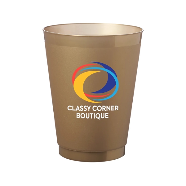 16 oz. Court Side Frosted Plastic Stadium Cups Full Color - 16 oz. Court Side Frosted Plastic Stadium Cups Full Color - Image 1 of 10