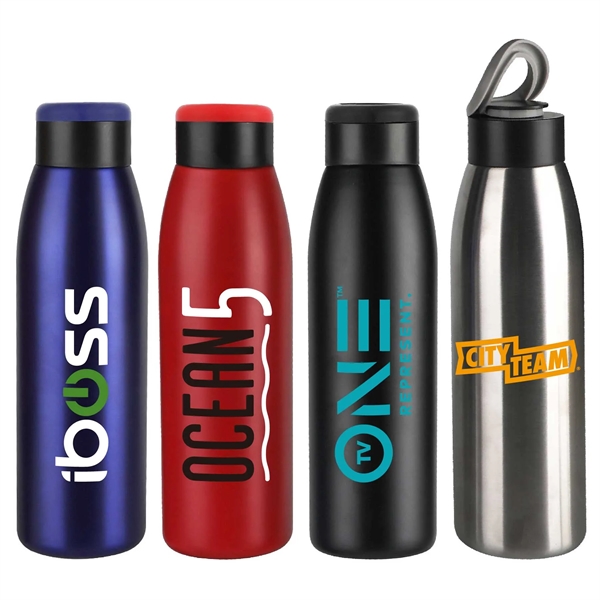 18oz.Travel Stainless Insulated Bottle w/ Lid & Handle - 18oz.Travel Stainless Insulated Bottle w/ Lid & Handle - Image 1 of 11