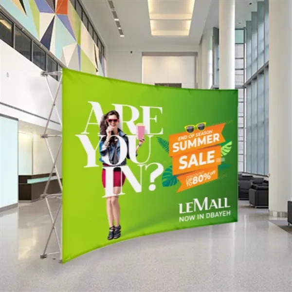 10' x 8' Pop Up Fabric Foldable Display Wall - Curved - 10' x 8' Pop Up Fabric Foldable Display Wall - Curved - Image 4 of 4