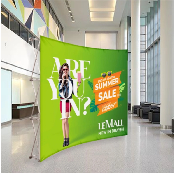 10' x 10' Pop Up Fabric Foldable Display Wall - Curved - 10' x 10' Pop Up Fabric Foldable Display Wall - Curved - Image 4 of 4