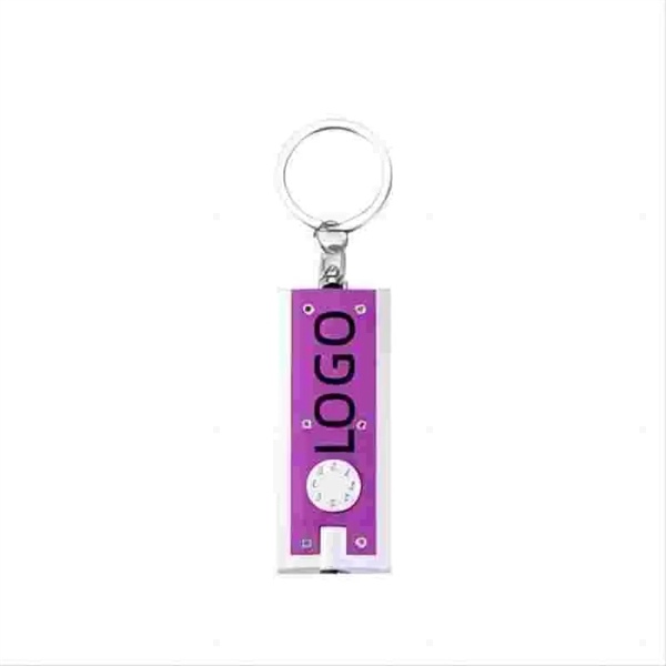 Slim Rectangular Flashlight Keychain - Slim Rectangular Flashlight Keychain - Image 3 of 4