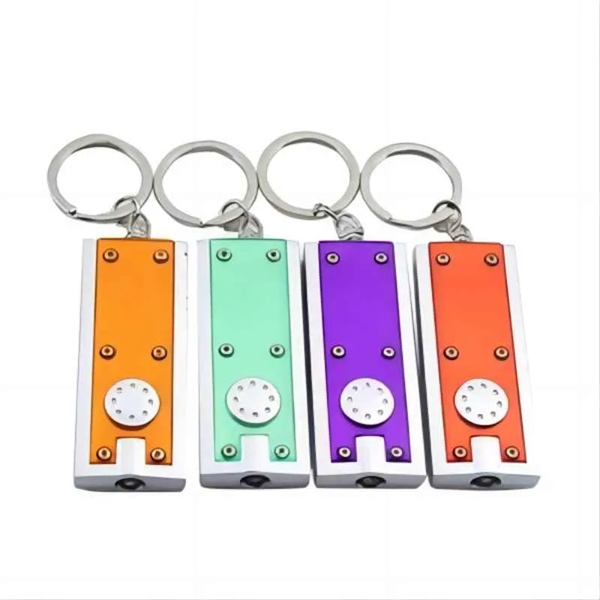 Slim Rectangular Flashlight Keychain - Slim Rectangular Flashlight Keychain - Image 4 of 4