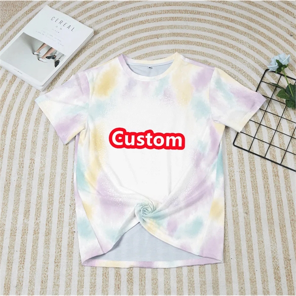 Polyester baby child diy tie-dye T-shirt sublimated blank - Polyester baby child diy tie-dye T-shirt sublimated blank - Image 0 of 9