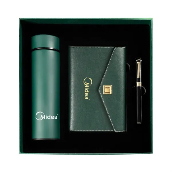 Stainless Steel Vacuum Flask Insulate Cup with Pen Notebook - Stainless Steel Vacuum Flask Insulate Cup with Pen Notebook - Image 3 of 7