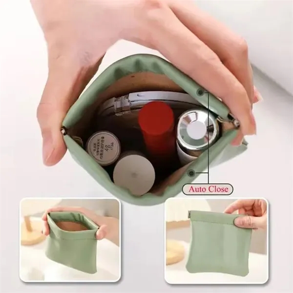 PU Small Waterproof Travel Portable Makeup Bag - PU Small Waterproof Travel Portable Makeup Bag - Image 1 of 7