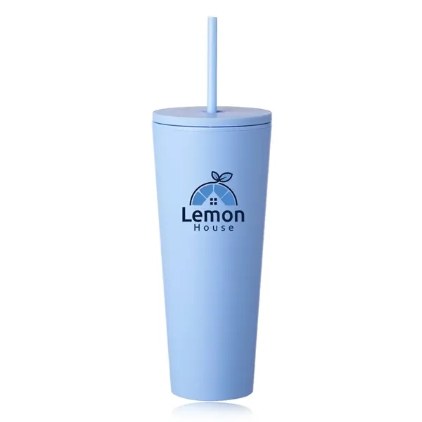 24 oz. Kenai Plastic Tumblers with Straw - 24 oz. Kenai Plastic Tumblers with Straw - Image 1 of 13