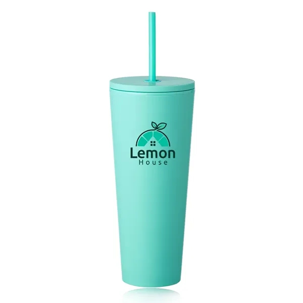 24 oz. Kenai Plastic Tumblers with Straw - 24 oz. Kenai Plastic Tumblers with Straw - Image 10 of 13