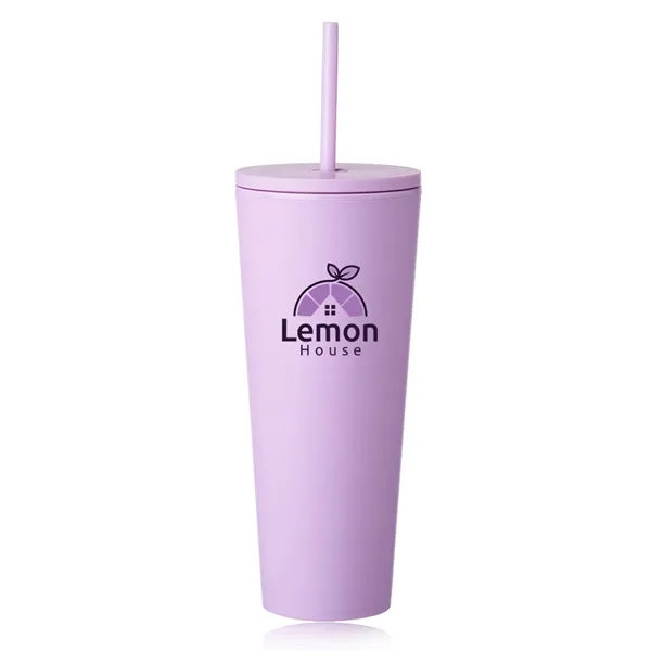 24 oz. Kenai Plastic Tumblers with Straw - 24 oz. Kenai Plastic Tumblers with Straw - Image 3 of 13