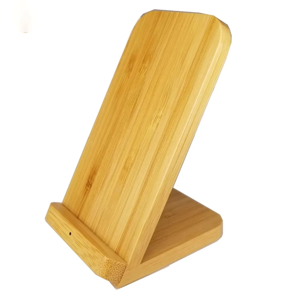 Bamboo Wood Wireless Phone Charging Holder - Bamboo Wood Wireless Phone Charging Holder - Image 0 of 2