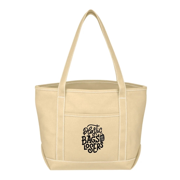 Cotton Canvas Boat Tote Bag - Cotton Canvas Boat Tote Bag - Image 3 of 5