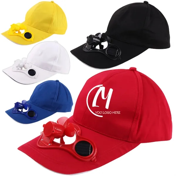 Solar Power Fan Cap Baseball Golf Hat Cool - Solar Power Fan Cap Baseball Golf Hat Cool - Image 0 of 3