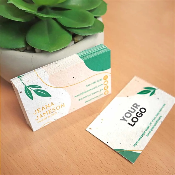 Modern Natural Seed Paper Business Cards - Modern Natural Seed Paper Business Cards - Image 0 of 5