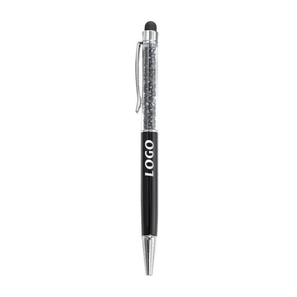 Crystal Ballpoint Pens with Stylus Tip - Crystal Ballpoint Pens with Stylus Tip - Image 1 of 12