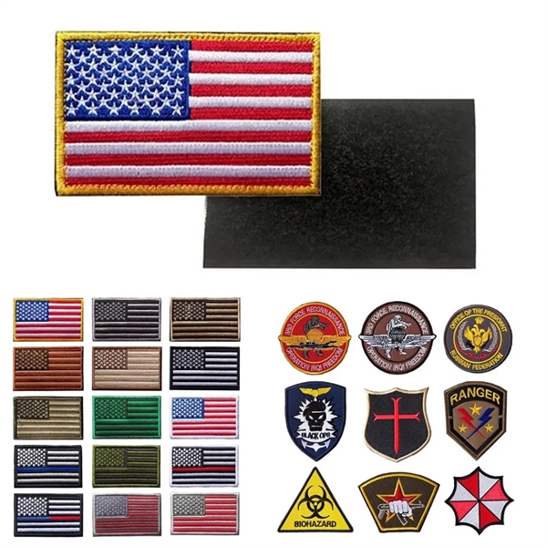 Custom Embroidered USA Flag Patch - Custom Embroidered USA Flag Patch - Image 0 of 5