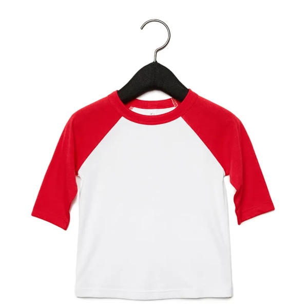 Bella + Canvas Toddler 3/4-Sleeve Baseball T-Shirt - Bella + Canvas Toddler 3/4-Sleeve Baseball T-Shirt - Image 0 of 5